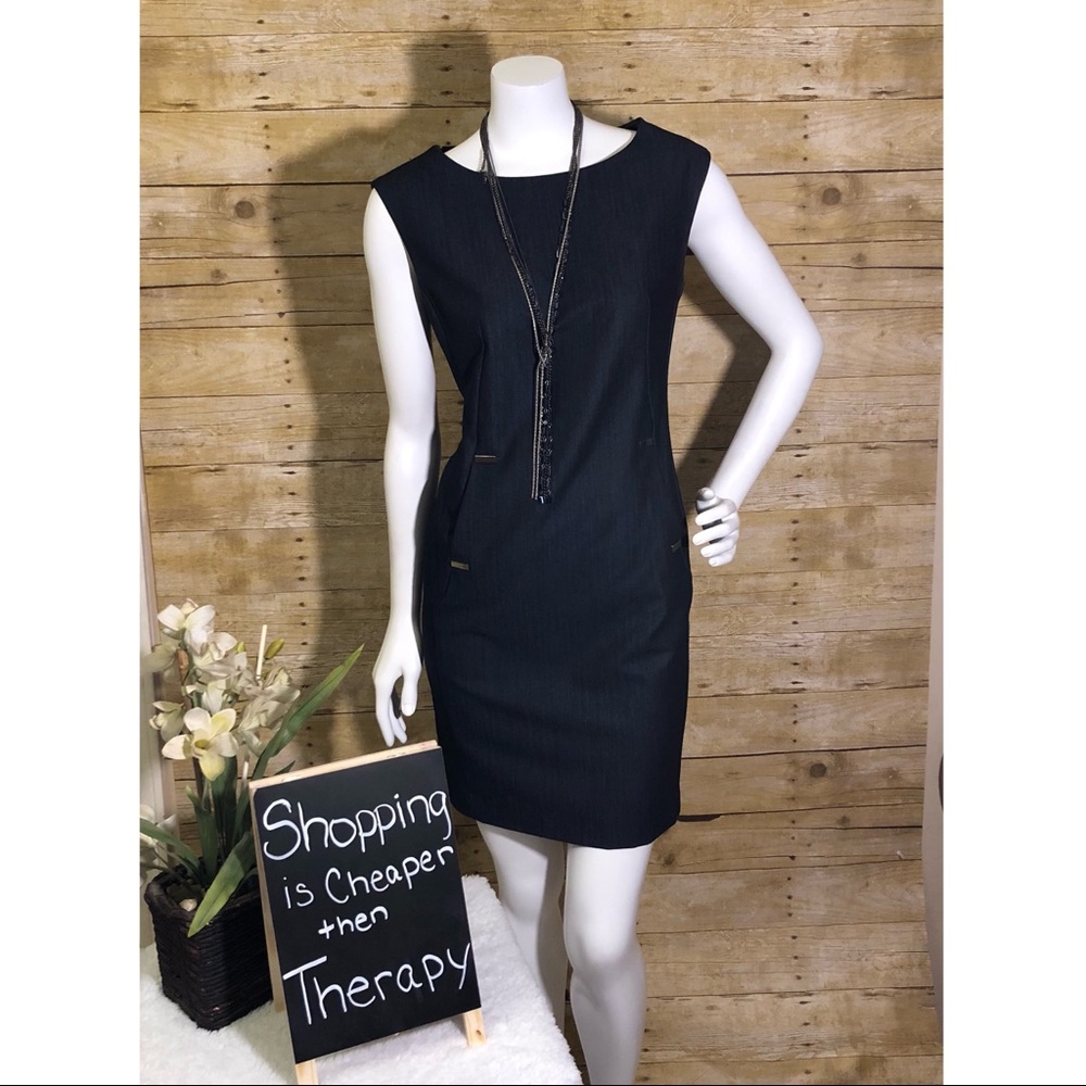 Calvin Klein Dark Blue dress w/ pockets